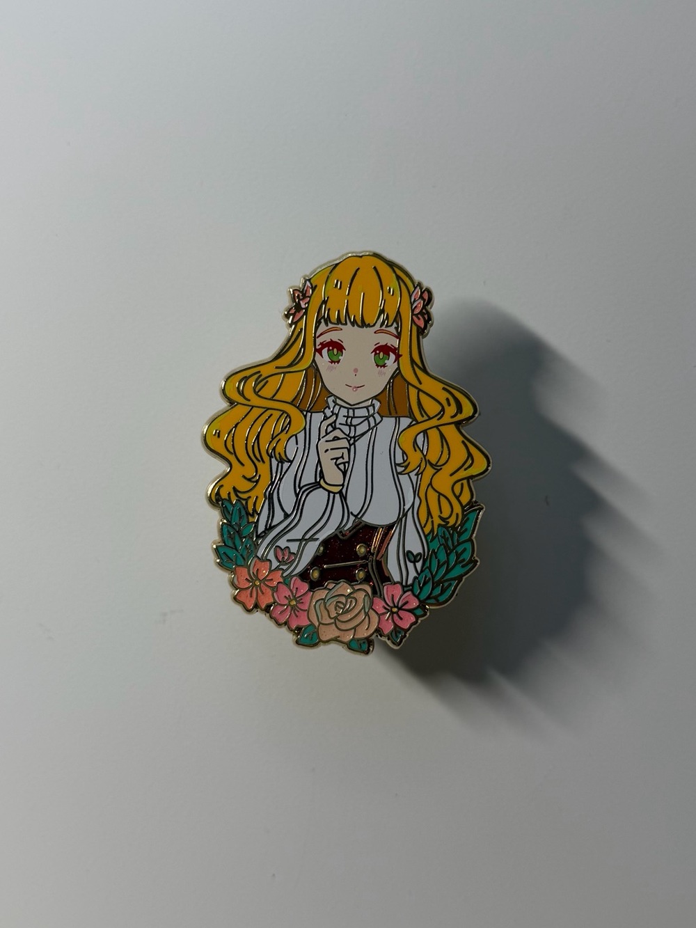 Riot Rose Pins Black Clover Mimosa Vermillion Enamel Pin